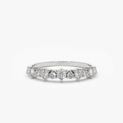 14k Round Diamond Unique Wedding Ring