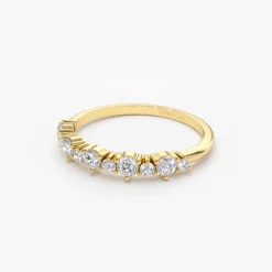 14k Round Diamond Unique Wedding Ring