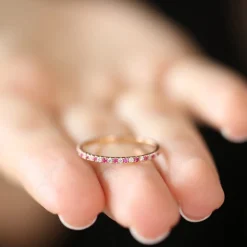 14K Ruby and Diamond Alternating Eternity Ring