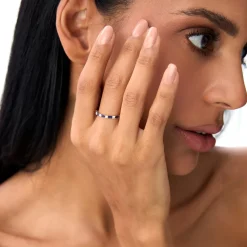 14k Sapphire and Diamond Prong Setting Ring
