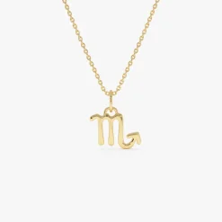 14K Scorpio Zodiac Charm Necklace
