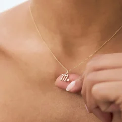 14K Scorpio Zodiac Charm Necklace