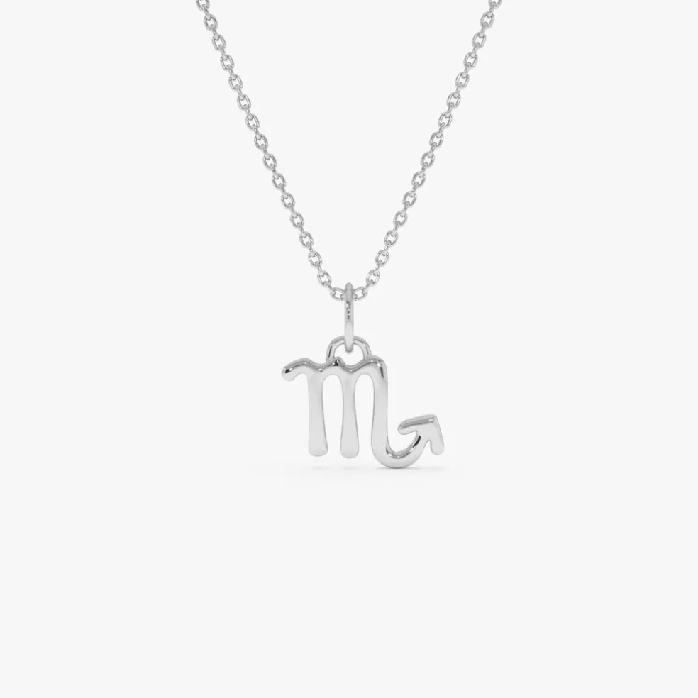 14K Scorpio Zodiac Charm Necklace