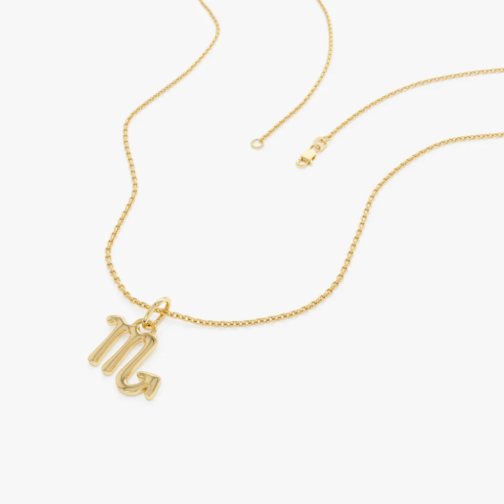 14K Scorpio Zodiac Charm Necklace