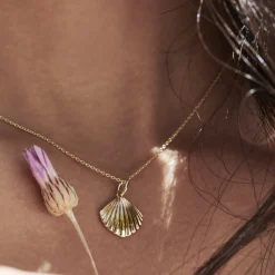 14k Shell Charm Necklace