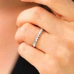 14K Slanted Channel Set Baguette Diamond Ring