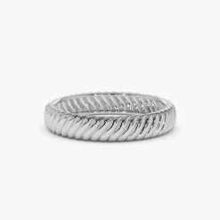 14k Solid Dome Croissant Ring