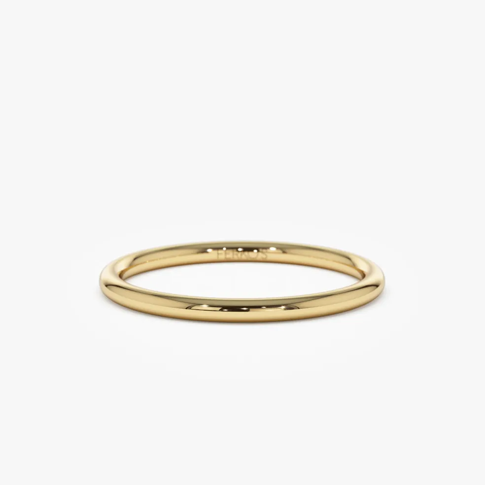 14K Solid Gold 1.5 MM Wedding Band