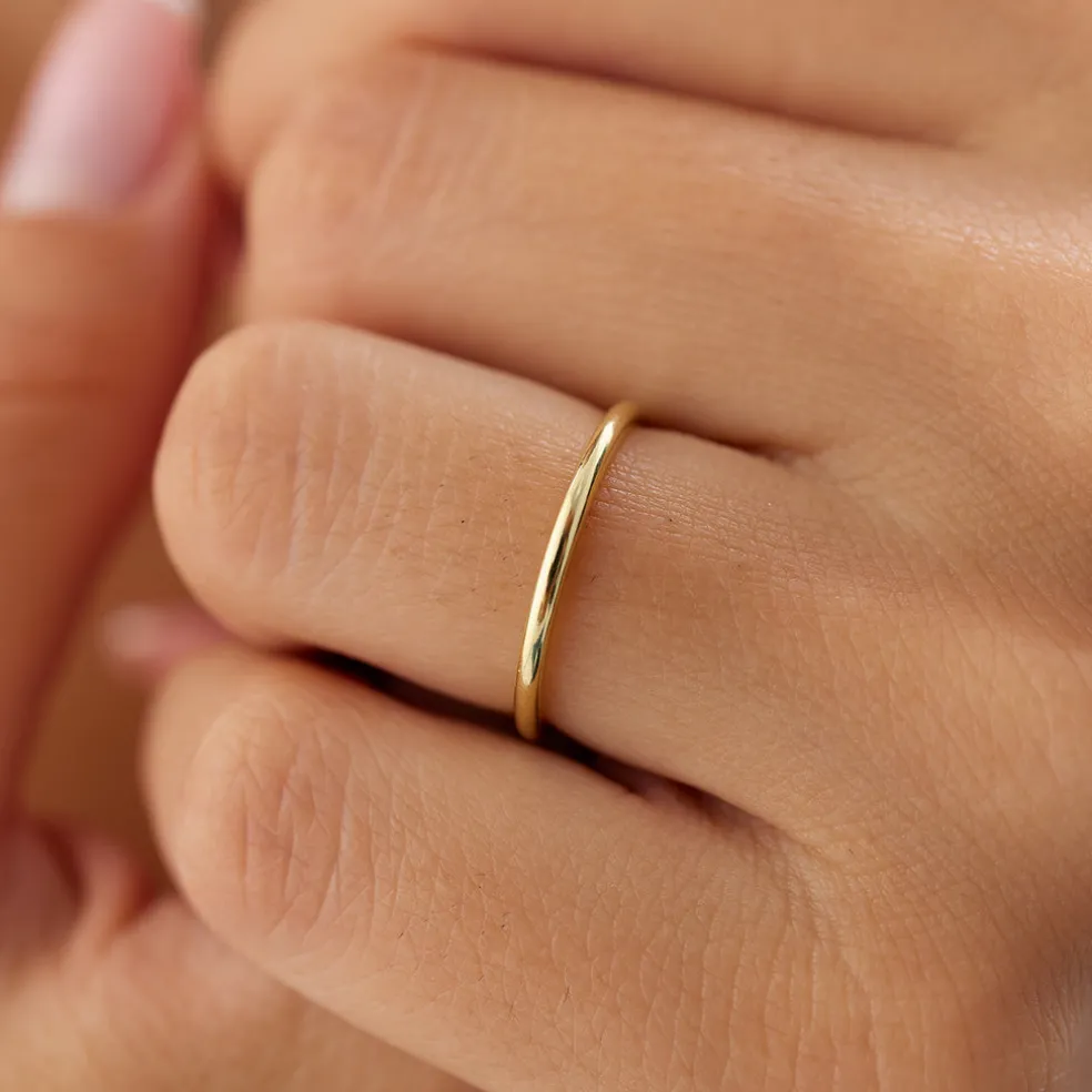 14K Solid Gold 1.5 MM Wedding Band
