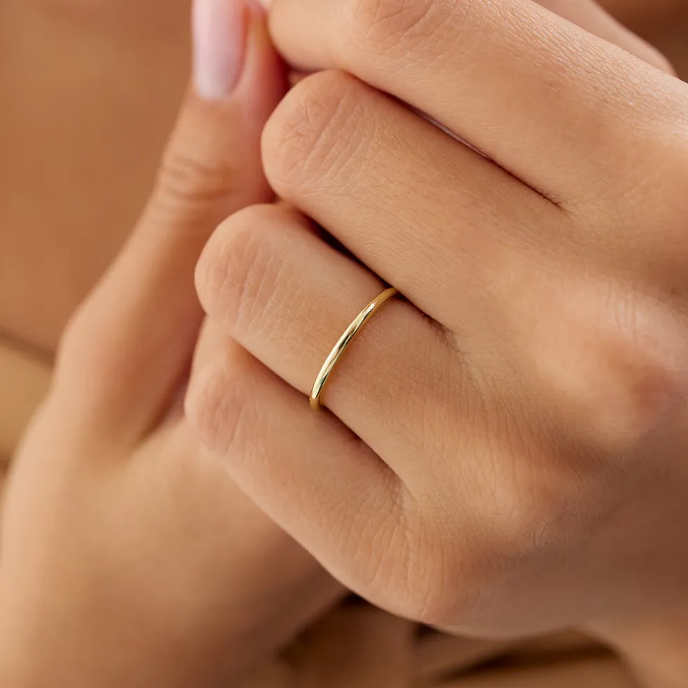 14K Solid Gold 1.5 MM Wedding Band