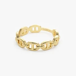 14k Solid Gold Mariner Chain Ring