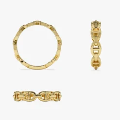 14k Solid Gold Mariner Chain Ring