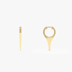 14k Solid Gold Mini Dagger Earrings