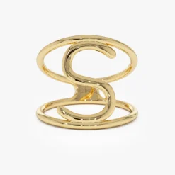 14K Solid Gold Personalized Initial Ring