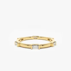 14k Stackable Baguette Diamond Eternity Ring