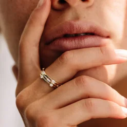 14k Stackable Baguette Diamond Eternity Ring