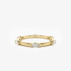 14k Stackable Marquise Diamond Eternity Ring