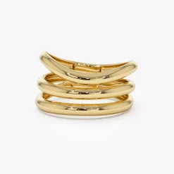 14K Stacked Chunky Curved Ring
