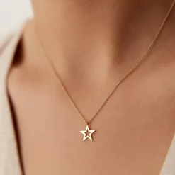 14k Star Necklace
