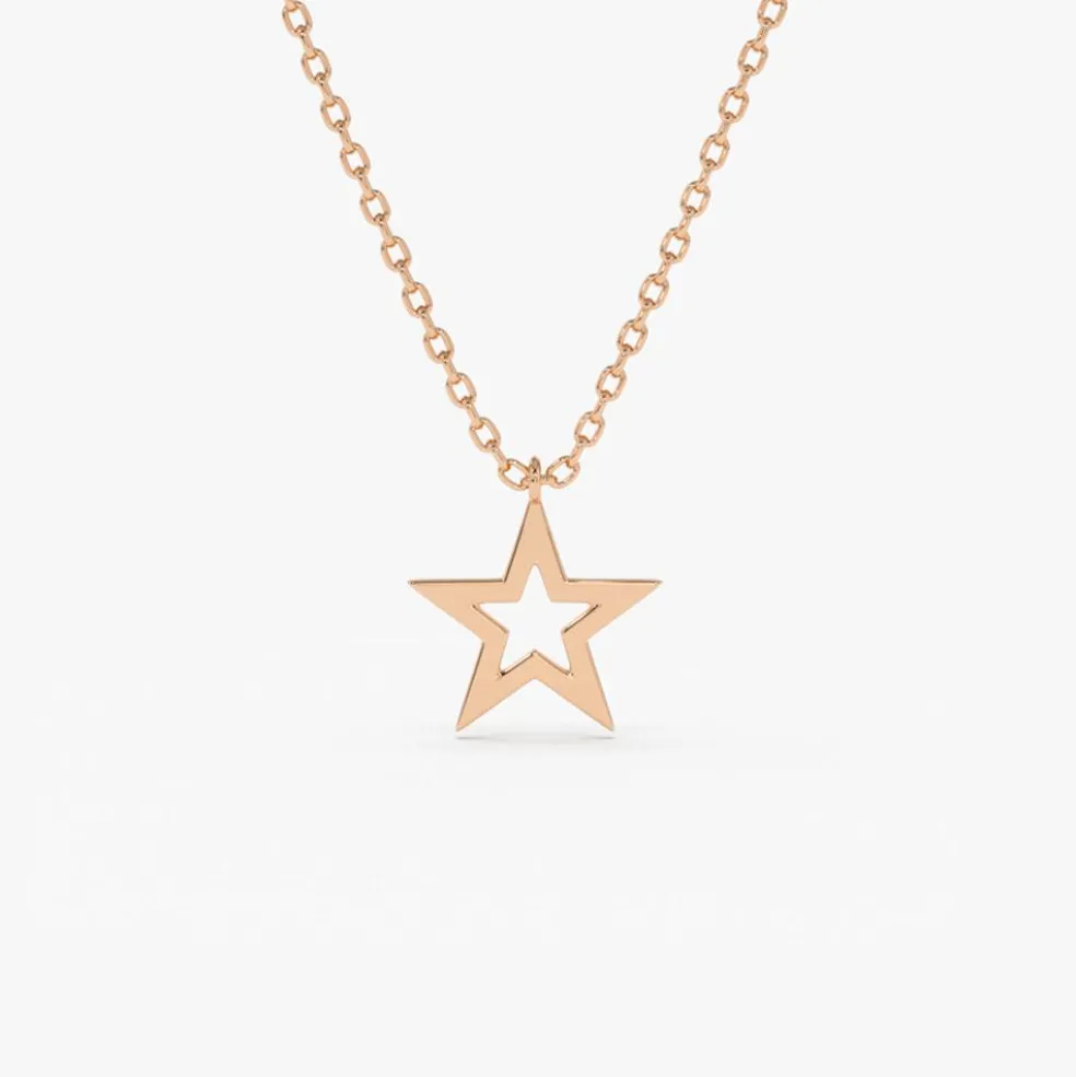14k Star Necklace