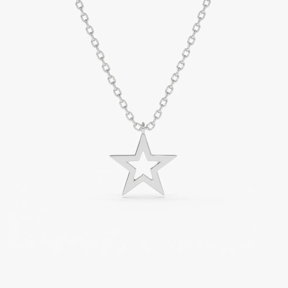 14k Star Necklace