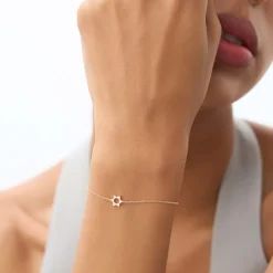 14K Star of David Diamond Bracelet