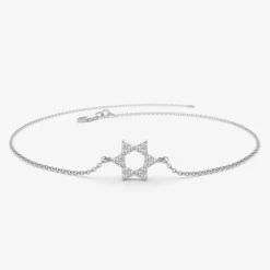 14K Star of David Diamond Bracelet
