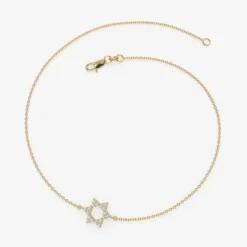 14K Star of David Diamond Bracelet