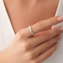14k Step Baguette Diamond Ring