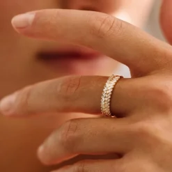 14k Step Baguette Diamond Ring