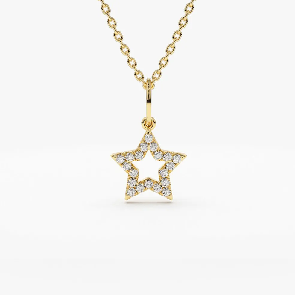 14k Super Star Diamond Layering Necklace