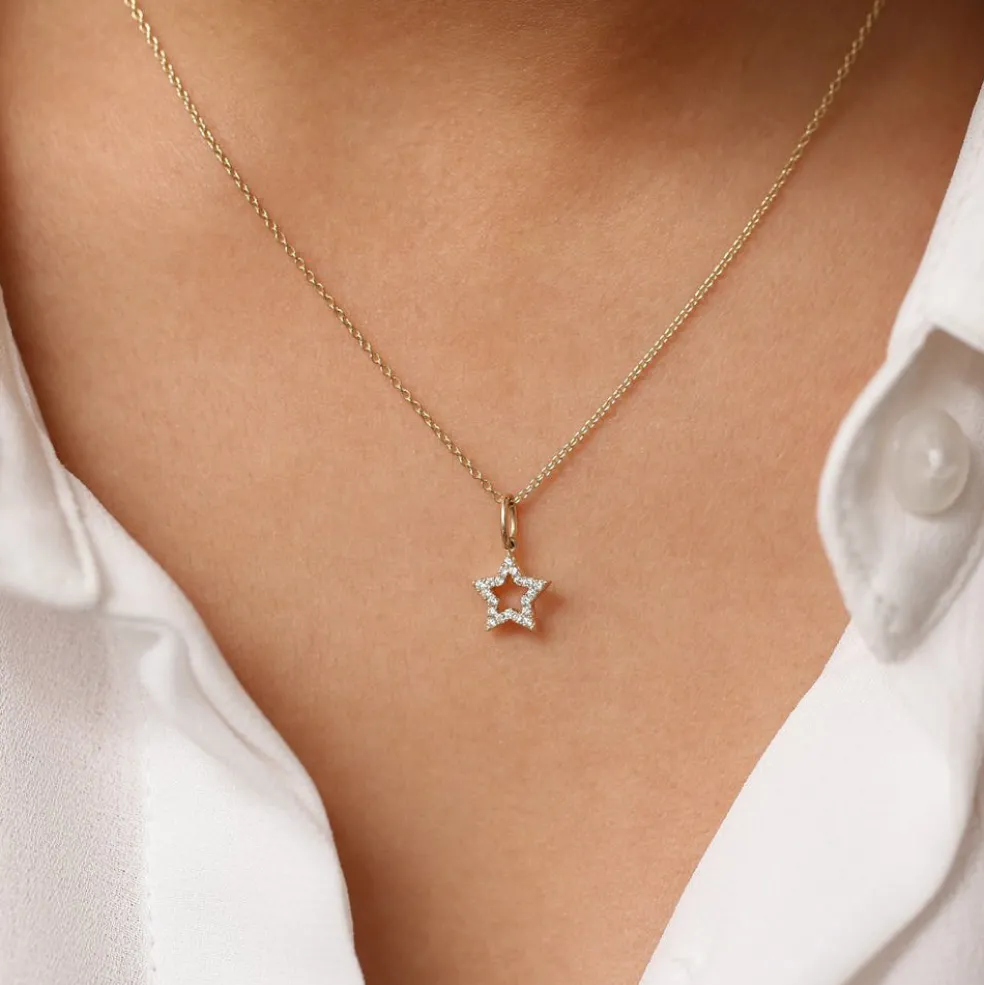 14k Super Star Diamond Layering Necklace