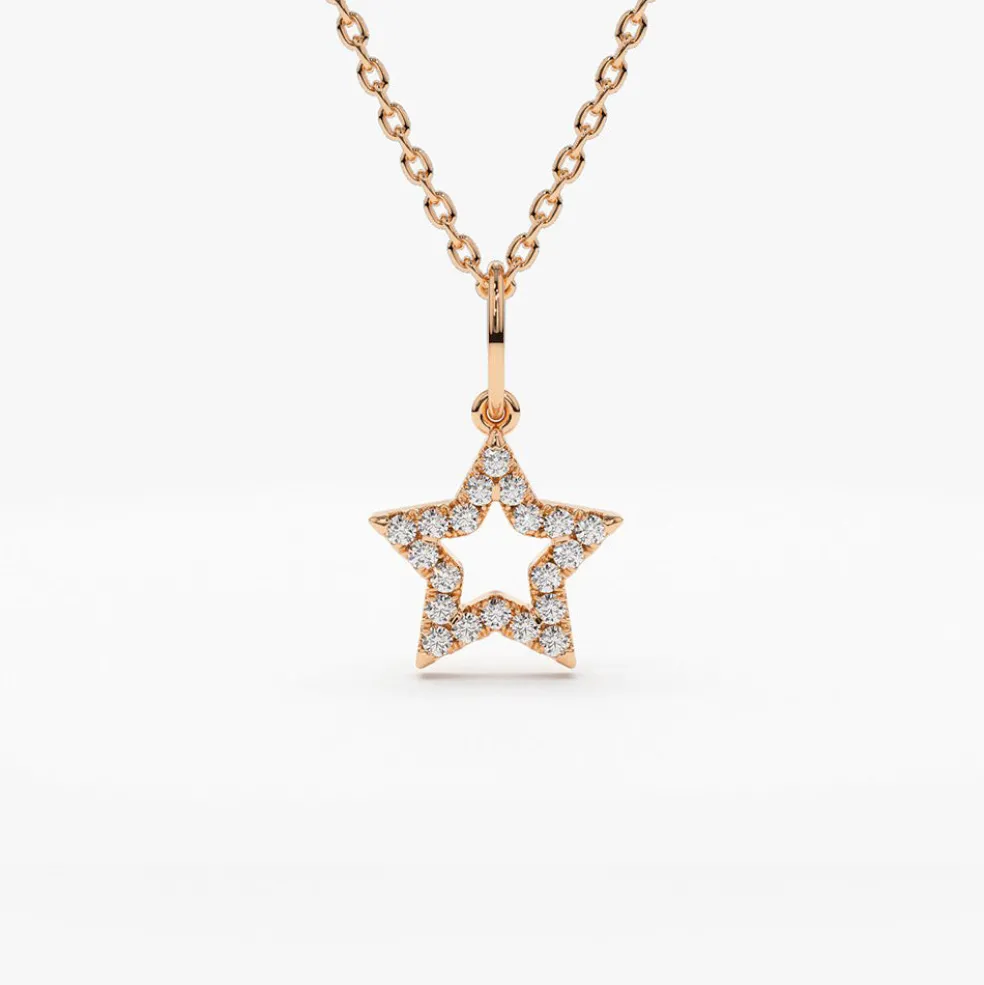 14k Super Star Diamond Layering Necklace