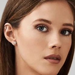 14k Tapered Baguette Unique Diamond Earrings