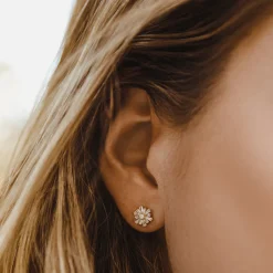 14k Tapered Baguette Unique Diamond Earrings