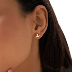14K Trio Petal Stud Earrings
