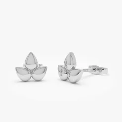 14K Trio Petal Stud Earrings