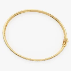 14k Triple Row Statement Diamond Bangle 1.80 Ctw