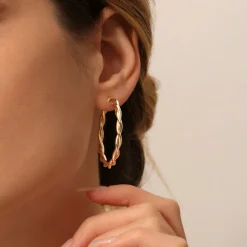 14k Twist Earrings 40MM