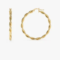 14k Twist Earrings 40MM