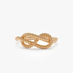 14K Twist Rope Infinity Knot Ring