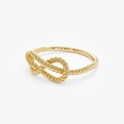 14K Twist Rope Infinity Knot Ring