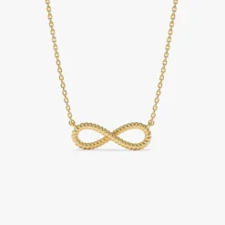 14k Twist Rope Infinity Necklace