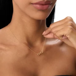 14k Twist Rope Infinity Necklace