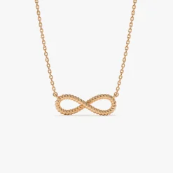 14k Twist Rope Infinity Necklace