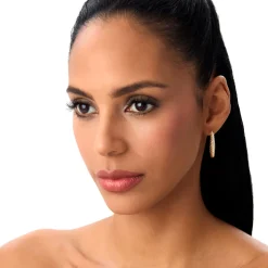 14k Twisted Rope Squared off Hoop Earrings