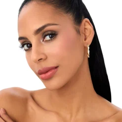 14k Twisted Textured Chunky Hoop Earrings