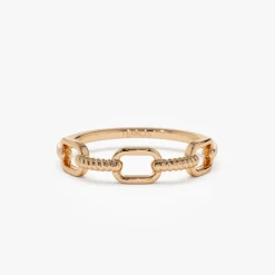 14K Twisted Unique Rope Band