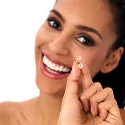 14k Two-Tone Gold Knot Earrings