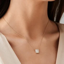 14k Unique Baguette Diamond Statement Necklace